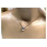 14K Rose Gold Pendant & Chain