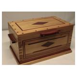 Wood Jewelry Box 15"W 9"D 9"T