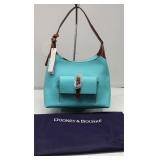 New  Dooney & Bourke Pebble Grain Hobo turquoise
