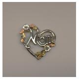 925 Silver & 14K Gold Mom Pendant