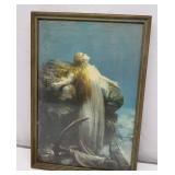 Vintage Print Moonlit Sea Nymph