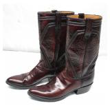 Burgandy Leather Woman