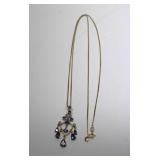 14K Gold Tanzanite Pendant Necklace