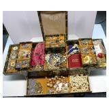 Vintage Estate Jewelry Lot w Jewelry Box w Key