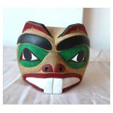 Native American Carved Mask Artiest Signed