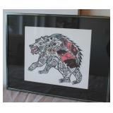 Native American Signed Wall Art 12"x16"