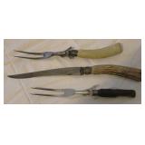 Antique Stag Horn Knife & Forks