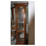 Oak Light Up Cabinet 19"W 11"D 76"T