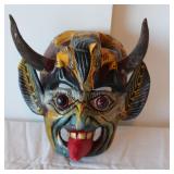 hand-carved wooden Mexican folk art Mask