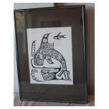 Native American Signed Wall Art 12"x16"