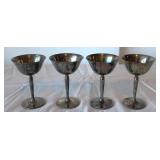 Crescent Silver Plate Gobblets set 4