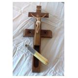 Vintage Catholic Crucifix Last Rite Jesus Cross