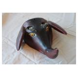 hand-carved wooden Mexican folk art Mask