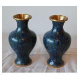 vintage Chinese cloisonnï¿½ enamel vases