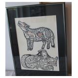 Native American Signed Wall Art 12"x16"