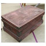 Antique Wood Tool Box & Tools