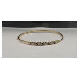 10K Gold Ruby Bangle Bracelet