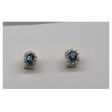 14K Gold Topaz Earrings