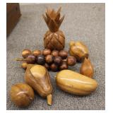 Wood Carved Fruit Lot