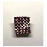 10K Gold Garnet Pendant