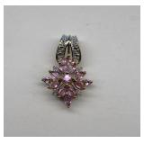 10K Gold Sapphire & Diamond Pendant