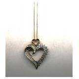 14K Gold Diamond Pendant Necklace