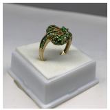 10K Gold Emerald Ring