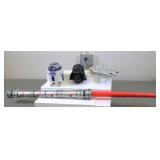 R2D2 Sprinkler Light Saber Star Wars Lot