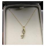10K Gold Diamond Pendant Necklace