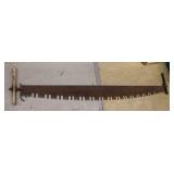 antique two-man crosscut saw 82' Long