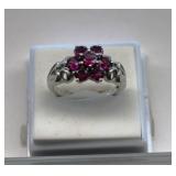 Sterling Silver 925 Garnet Ring