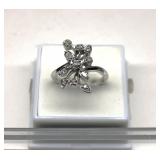 10K White Gold Diamond Ring