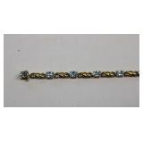 10K Gold Aquamarine Bracelet