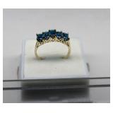 14K Gold Royal Blue Apatite Ring