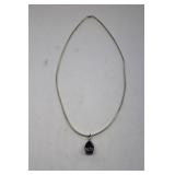 Sterling Silver Necklace Mystic Topaz Pendant