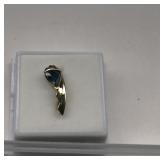 10K Gold London Blue Topaz Pendant