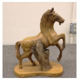Wood Carved Horse 17' Tall
