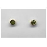 14K Gold Paridot Earrings