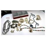 Vintage Estate Costume Jewelry & 10K Gold Ring