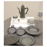 Vintage Pewter Dishes Lot