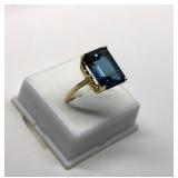 10K Gold London Blue Topaz Ring