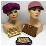 Vintage Hats & Hand Bags Lot