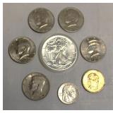 1989 American Silver Eagle Kennedy Half Dollar Lot