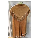 1960's 2 Piece Leather Native Dress