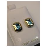 14K Gold Topaz Earrings