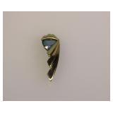 10K Gold London Blue Topaz Pendant