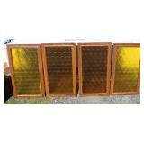 Amber Bottle Glass Bullseye Cabinet Door