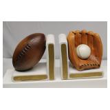 Lefton Football Baseball Ceramic Book Ends
