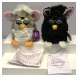 Vintage Black & White Furby set 2 w Instructions