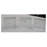 Art Glass Paperweights set of 3